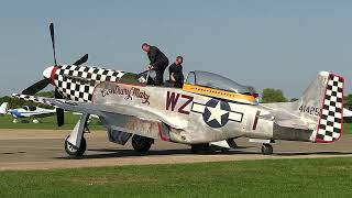 Sywell Aerodrome - Sat 14th May 2022 - P-51 Mustang 'Contrary Mary' - Taxi in \u0026 Shutdown