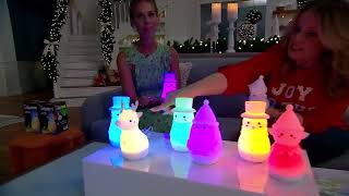 Globe Electric Color Changing Christmas Character Lights Set of 2 on QVC