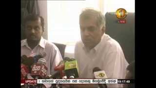 sirasa 7pm news Ranil 15102014