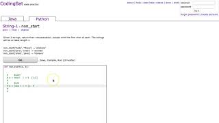 Codingbat - non_start (Python)