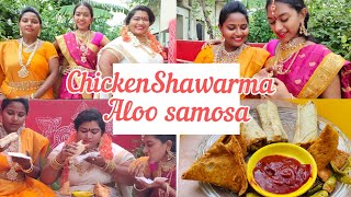 || CHICKEN SHAWARMA ALOO SAMOSA || CHERRY SATHAKSHI ||