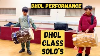 DHOL PERFORMANCE AT DHOL CLASS LESSON | PLAYING THE DHOL AT MINISTRY OF DHOL CLASS | SOLO DHOL