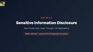 AI Security 3.4: Sensitive Information Disclosure - How Private Data Leaks Through LLM Applications