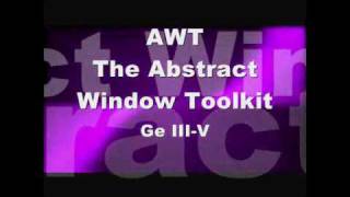 Java - AWT The Abstract Window Toolkit