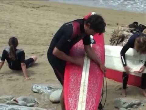 Learning To Catch Waves SURFING COURSE - YouTube