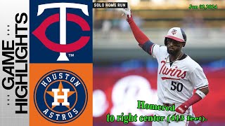 Minnesota Twins vs Houston Astros Game Highlights Jun 02,2024 | MLB Highlights  |2024 MLB Season