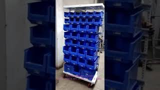 Revolving Single Sided Bin Stand , +919829051660, Drug trolley