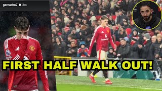 Garnacho Walked Straight To The Tunnel After First Half Substitution During Man Utd v Ipswich Town