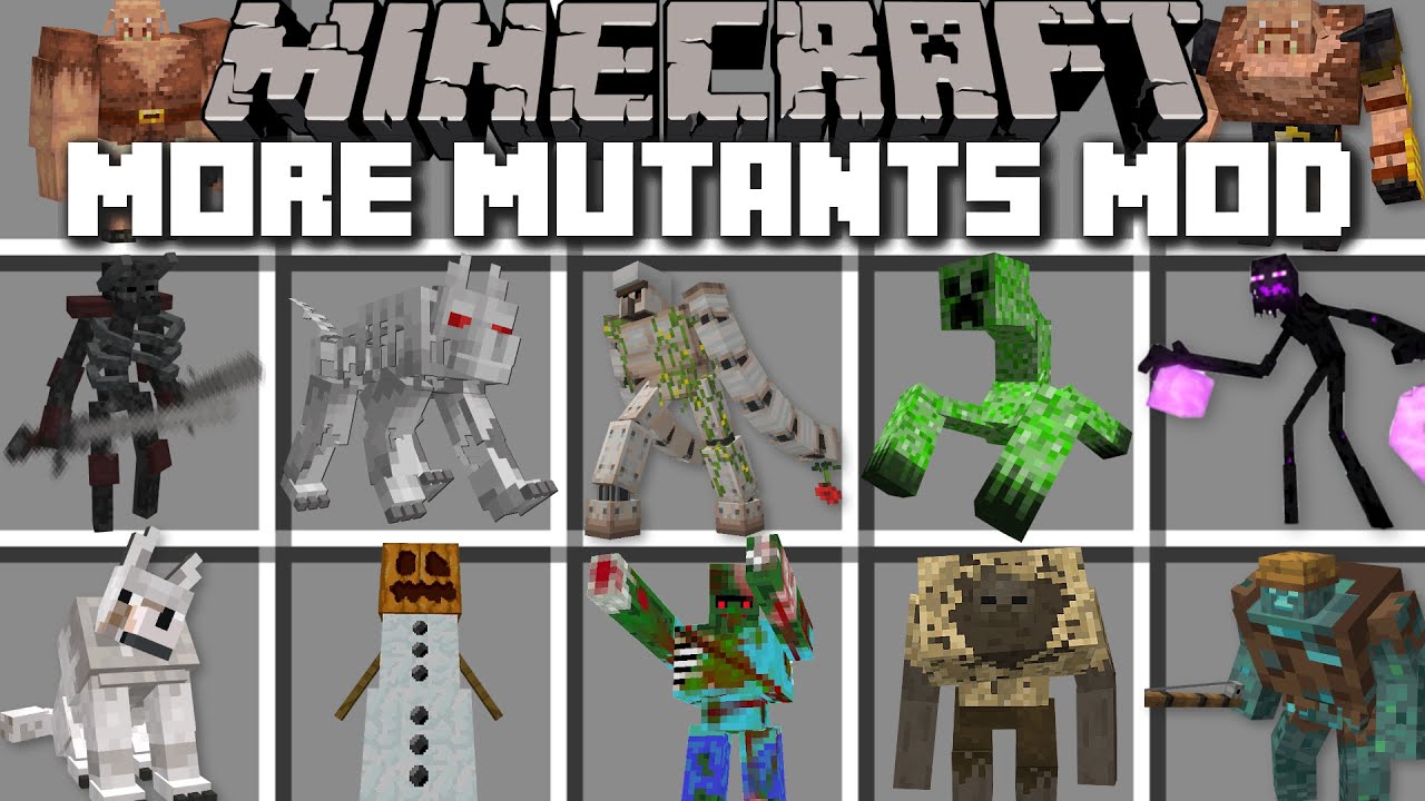 Minecraft Mutant Mobs Creatures Mod Dangerous Creeper Golem And