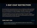 I GOT A CHAT RESTRICTION LOOL!