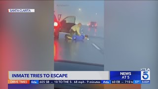 Video shows inmate’s attempted escape on 5 Freeway