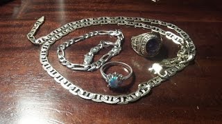 Metal Detecting #81...MONSTER GOLD CLASS RING AND GOLD NECKLACE, Silver, Relics