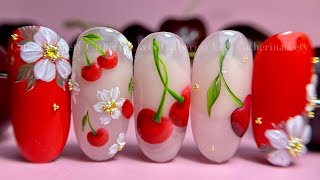 Cherry Nail Art 🍒|Fruit Nail Art|3D Cherry Nail Art| Summer Nail Art|Nail Art Ciliegie| DivinaNails