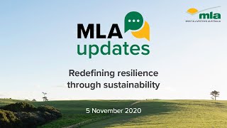 MLA updates: Redefining resilience through sustainability webinar