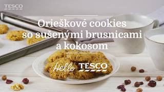 Tesco Recepty | Orieškové cookies so sušenými brusnicami a kokosom