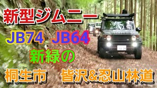 新型ジムニー JB74 JB64 新緑の桐生市 皆沢\u0026忍山林道