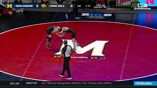 Michigan's Deaugustino Upsets Iowa's Ayala in Session 1 | 2024 Big Ten Wrestling Championships