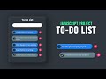 How To Create a To Do List App in Html CSS & JS | Javascript Project