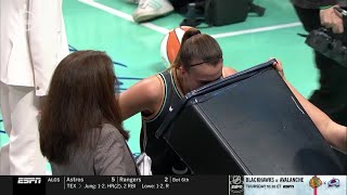 Sabrina Ionescu THROWS UP In 4th Quarter Of WNBA Finals Game 4 | New York Liberty vs Las Vegas Aces