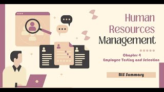 Human Resource Management | Chapter 4 Employee Testing and Selection
