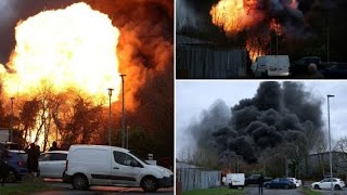 Massive Fire Erupts Near Wythenshawe Hospital in Manchester