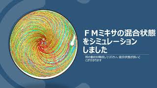 ＦＭミキサの混合状態をシミュレーションしました。日本コークス工業