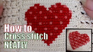 How to cross stitch uniformly/neatly on both sides of the cloth | Threads \u0026 Crafts