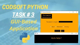 Codsoft python task 3 # Password Generator | GUI application | internship | ComputingDevotion