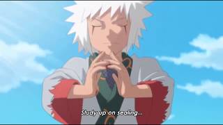 Jiraiya training sage mode |jiraiya,orochimaru and tsunade childhood