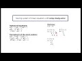 Solving system of linear equations using scipy.linalg.solve