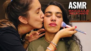 ASMR en español - Maquillaje Relajante a Persona Real - maquillando a mi mejor amiga soft spoken