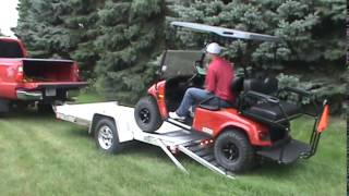 Aluma 6310 Single Axle Utility Trailer with Golf Cart