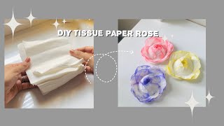 Most viral diy tissue paper rose in three different colours 😱🥀 || full tutorial