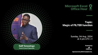 Excel Office Hour 178: Magic of FILTER function