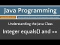 Learn Java Programming - Integer Class  equals(...)  == Tutorial