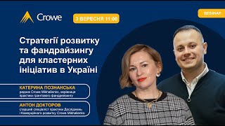 Стратегії розвитку та фандрайзингу для кластерних ініціатив в Україні