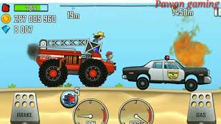 Hill Climb Racing - FIRE TRUCK and POLICE CAR in Beach Big Fire - GamePlay| फायर ट्रक और पुलिस कार