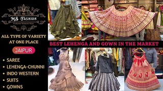 Most Amazing Gowns \u0026 Lehenga Shop in Jaipur 2023 | Bridal Lehenga | M.S. FASHION 👗