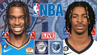 Oklahoma City Thunder vs Memphis Grizzlies | NBA Live Scoreboard 2022 | Jimby Sports