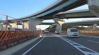 8K 京都ドライブ / 新名神高速道路 城陽区間 建設状況  奈良向き / 2024年12月16日