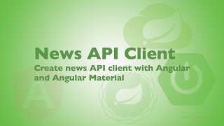 News API client with Angular 8 and Angular Material