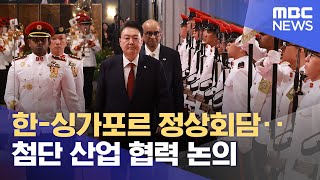 한-싱가포르 정상회담‥첨단 산업 협력 논의 (2024.10.08/12MBC뉴스)