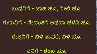 Learn Basic Astrology ll ಯಾವ ಗ್ರಹಕ್ಕೆ ಯಾವ ಹೂವು ಎಂಬ ಮಾಹಿತಿ