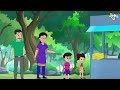 gattu chinki s వర్షాకాల యాత్ర we saw waterfall telugu story kids animation story puntoon kids