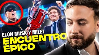 🚨 ENCUENTRO ÉPICO: JAVIER MILEI LE REGALA UNA MOTOSIERRA A ELON MUSK | AGUSTÍN LAJE