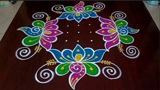 #rangoli #festival 🦚 beautiful 7*3*3 dots sankranti and New year Rangolis#rangoli #festival#muggulu