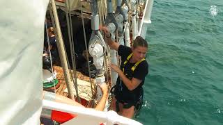 S.A.R. la Princesa de Asturias durante su instrucción en el Buque Escuela “Juan Sebastián de Elcano”