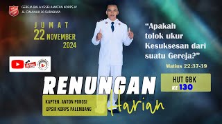 Renungan Harian Eps-253:Kapten Anton Porosi