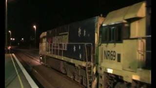 4MB4 approaching Taree yard to cross XPT evening video