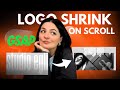 GSAP LOGO SHRINK ON SCROLL - Elementor Wordpress Tutorial Flex Container